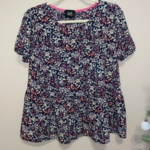 Floral babydoll blouse